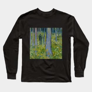 Undergrowth with Two Figures (1890) by Vincent van Gogh Long Sleeve T-Shirt